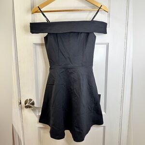 Lulu's Black Off-The-Shoulder Flowy Dress